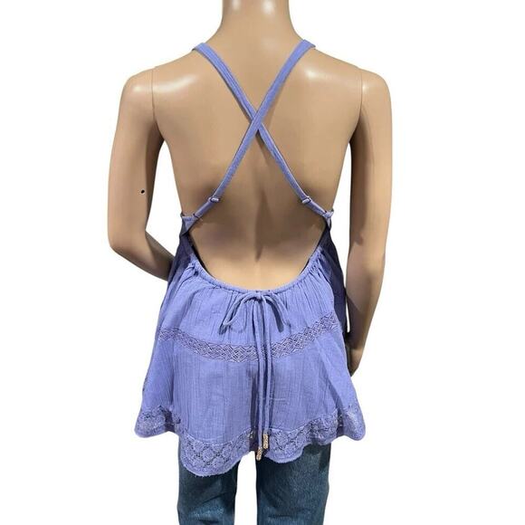 Free People Top Womens Lost In Lace Strappy Open Back Size XS NWOT - Picture 4 of 8